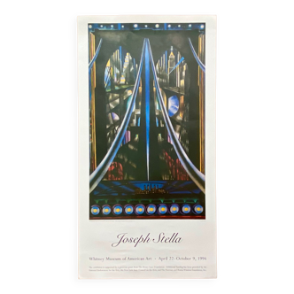 Joseph Stella (1877-1946) - Brooklyn Bridge - Whitney Muséum, affiche d’exposition originale 2007.
