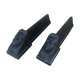 Old pair of chimney caterpillars shape of the head of a woman in iron