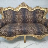 Baroque leopard canapé
