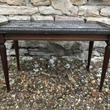 Table low Louis XVI wood and marble