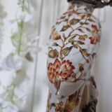 Parrot Candle Holder, Enameled Porcelain and Bronze, Late 19th Century