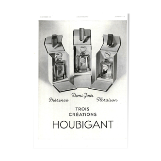 Vintage poster 30s Houbigant perfume