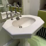 Vasque sur pied Lavabo Porcelaine Emaillée avec robinetterie Stella