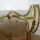 suspension style empire in gilded bronze and speckled frosted glass