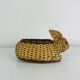 Panier lapin en osier, vintage