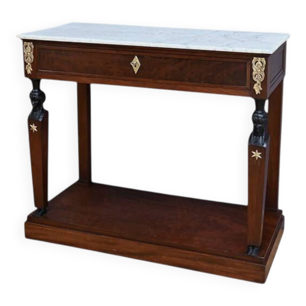 Console retour d’Égypte en acajou, époque Empire, début XIXe