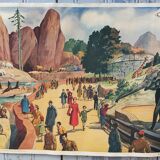 Poster about the stadium at the zoo