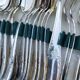 Complete cutlery in silver metal 62 pieces 12 place settings