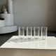 Lot de 4 verres à eau transparent torsadé H:12cm