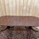 Large Extendable English Table Mahogany Regency Style Claw Feet Brass