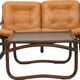 Italian Bamboo, Rattan, and Leather Living Room Set, 1970s