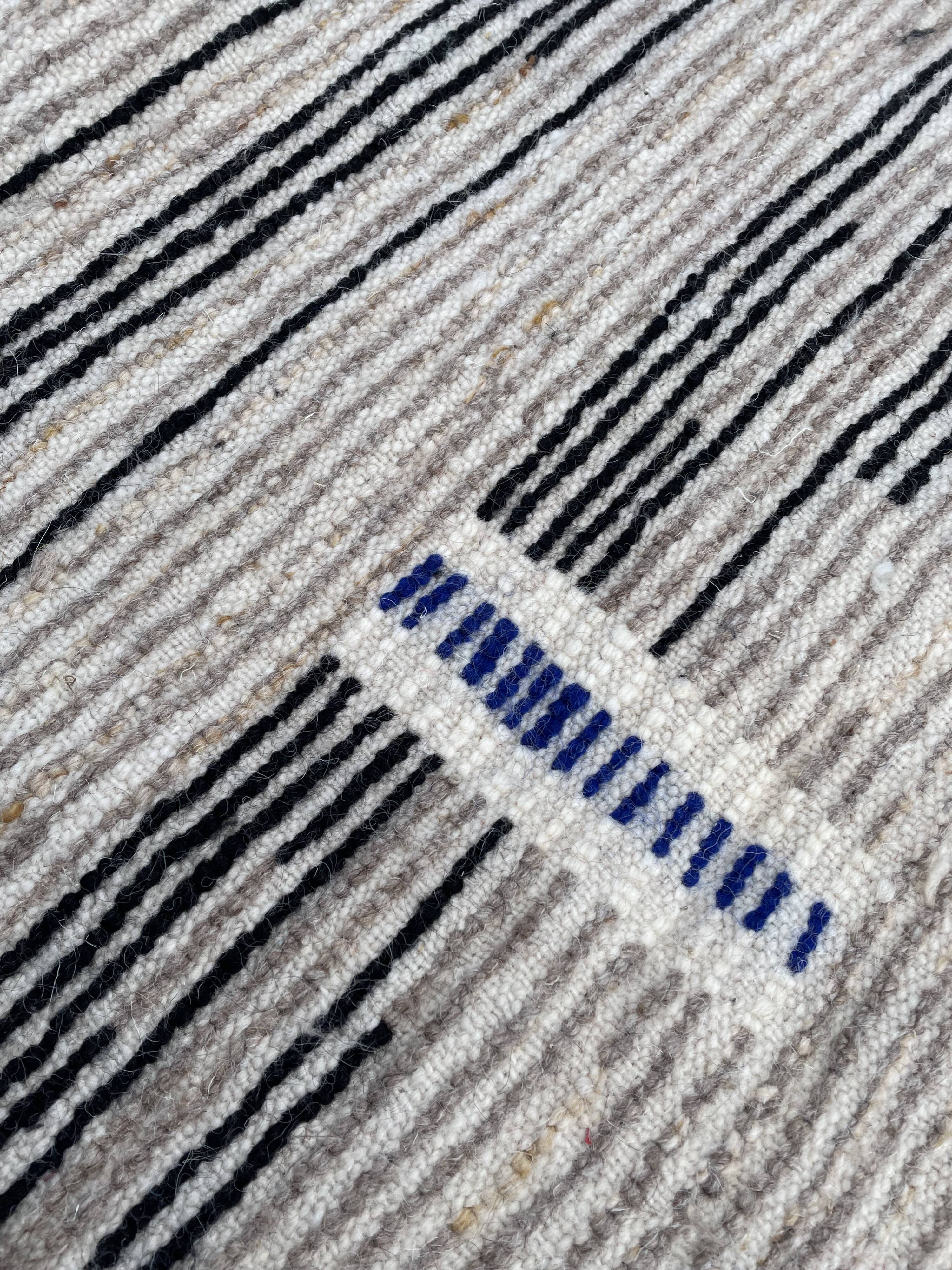 Moroccan wool hallway carpet 85x310 cm