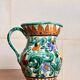 Vase jug with handle – floral decoration, signed Cerart Monaco ⎥1960s