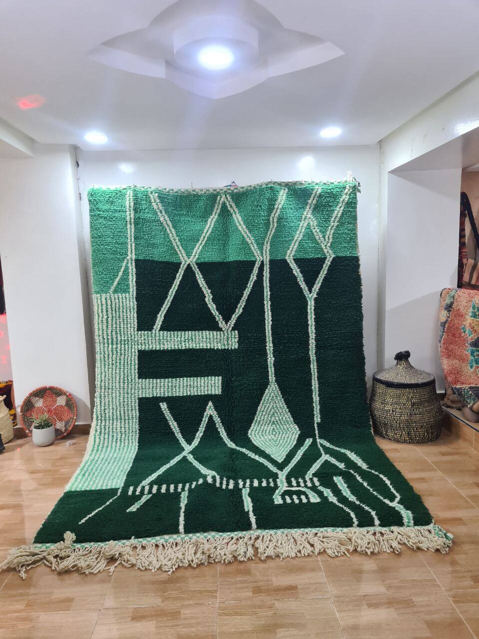 Handmade wool Berber rug 300X200 cm