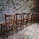 Set of 6 vintage French bistro chairs – Beech, 1950s