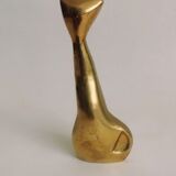 Trio of cats in gilded brass