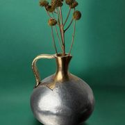 Brutalist pitcher by David Marshall, bronze & aluminium, 1970, Spain
