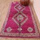 Purple vintage Moroccan Rug 116 x 234 cm, Berber Wool Rug Handmade, Old Rug