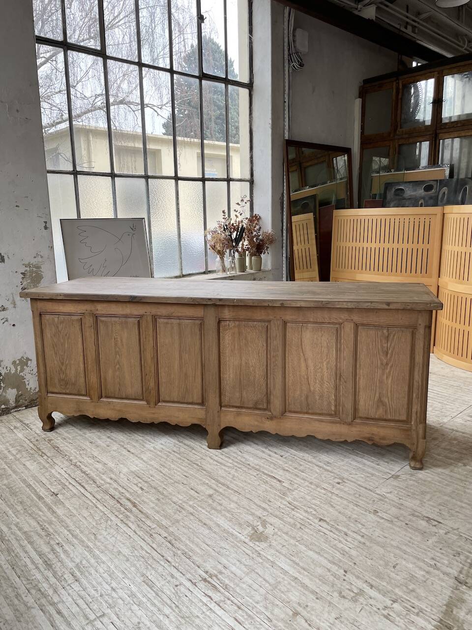 Comptoir en chêne XXL 260 cm