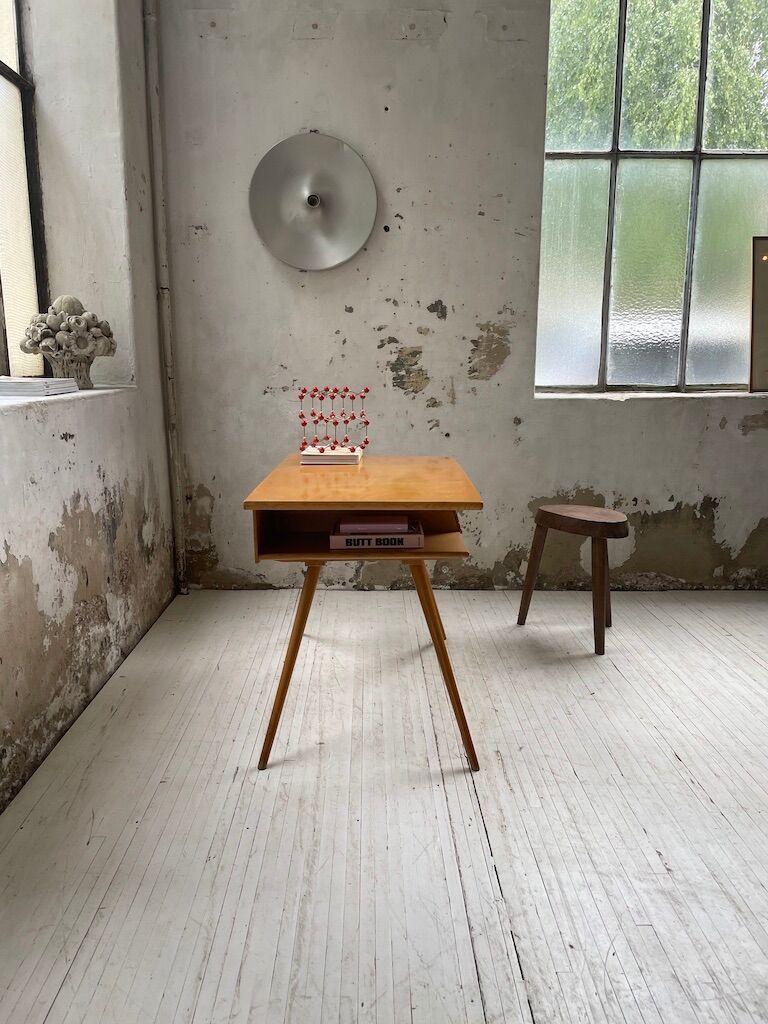 Vintage oak compass desk