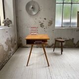Vintage oak compass desk