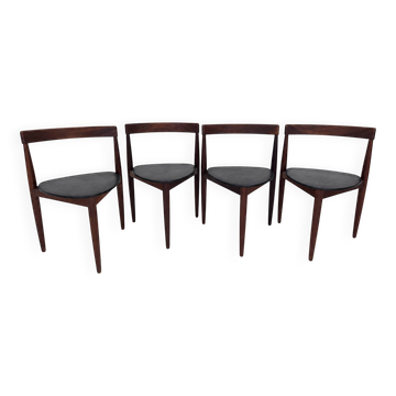 Chaises de salle à manger Roundette en teck par Hans Olsen pour Frem Rojle, ensemble de 4 des années 1960.