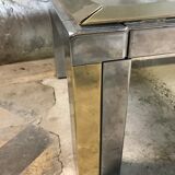 Table basse 1970 chrome et laiton