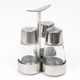 Set of condiments Marianne Denzel salt and pepper, Berndorf, Austria, 1960s