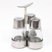Set of condiments Marianne Denzel salt and pepper, Berndorf, Austria, 1960s