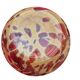 Red and brown glass ball vase, France 1930