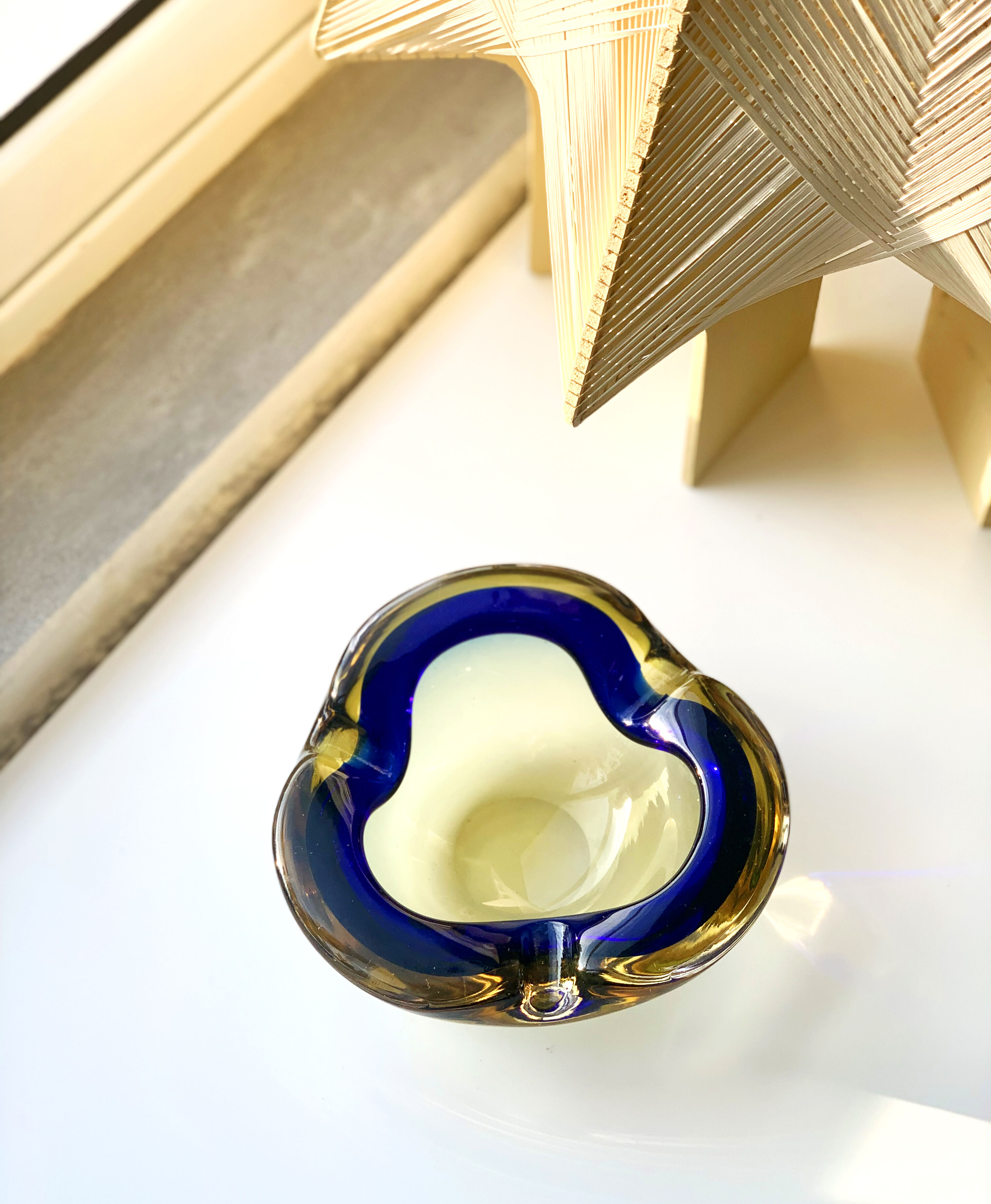 Ashtray or empty Murano glass pocket (Sommerso technique)