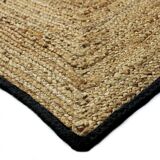 Carpet in black contour jute 120x170 cm