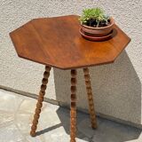 Table old legs tripod and turned wood