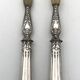 Serving cutlery, salad cutlery, in filled silver, minerva hallmarks