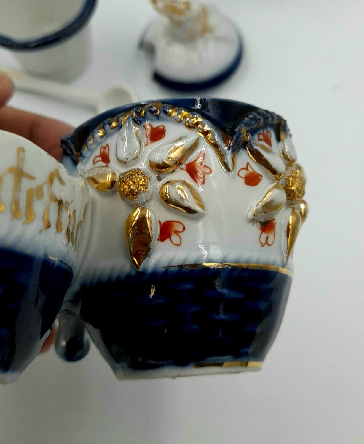 19th Century Staffordshire Imari Condiment Display