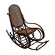 Rocking chair and his foot rest, in beech 1900