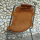 Chaise vintage Les Arcs en cuir, éditée par Dal Vera