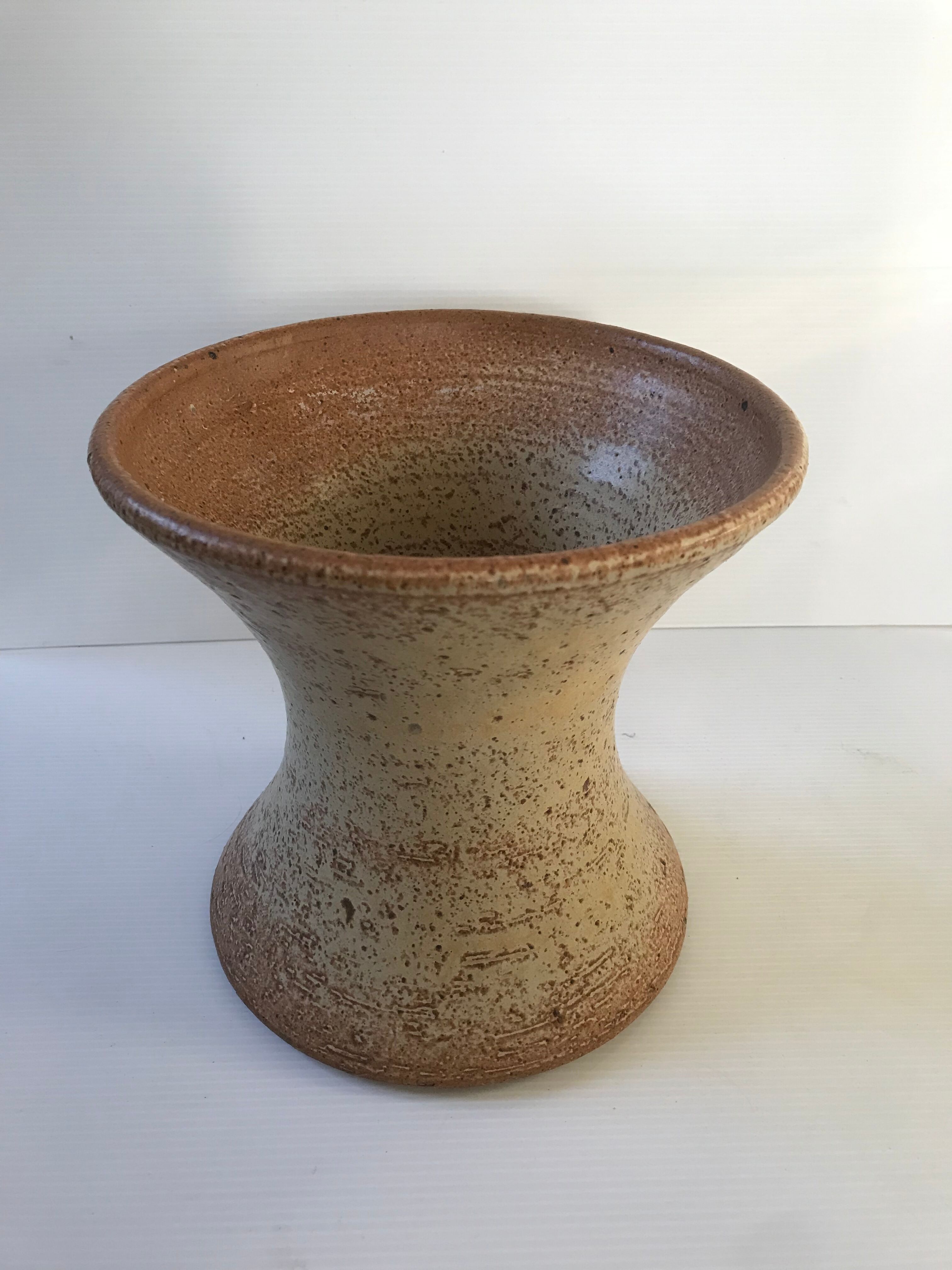 Diabolo vase in vintage stoneware