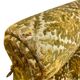Vintage mustard yellow armchair / single-seater with fringes