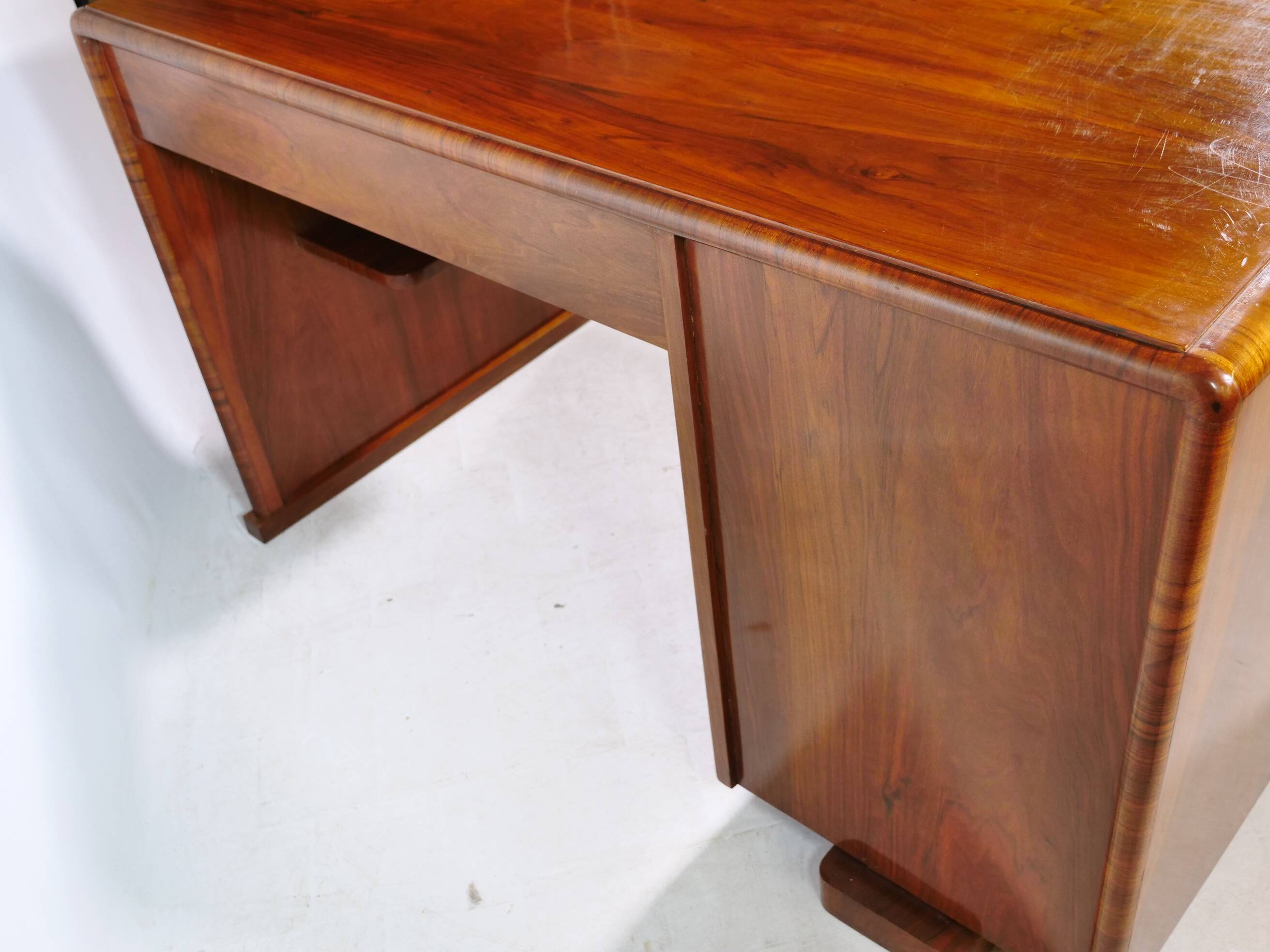 Art Deco Walnut Desk, 1920s