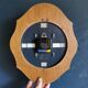 Vintage formica clock silent wall pendulum "Odo black gold"