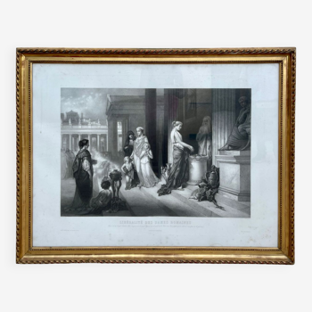 Engraving “Liberality of Roman Women”