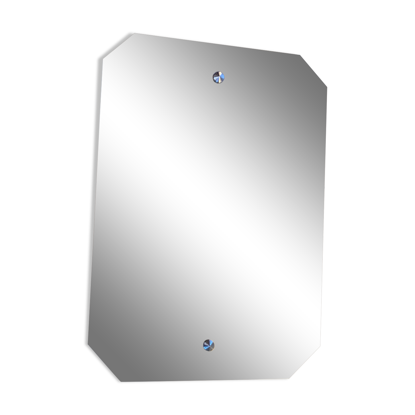 Miroir biseauté gravé