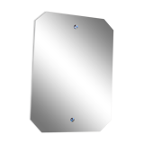 Engraved beveled mirror