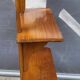 3-shelf oak wall shelf