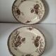 Set of 4 Sarreguemines plates, Royat model, 19th century, early 20th century