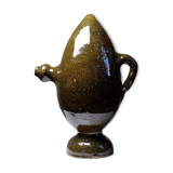 Ancienne gargoulette "Magique" oeuf en grès vernissé/émaillé et sablé