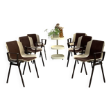 Set of 6 Albert Jacob / Grofillex bridge armchairs 1970