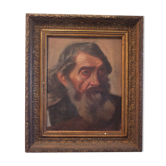 Painting on double-sided panel Portraits 1917 signed Francou - bearded man