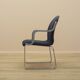 Italian cantilever chair 1990s blue fabric upholstery